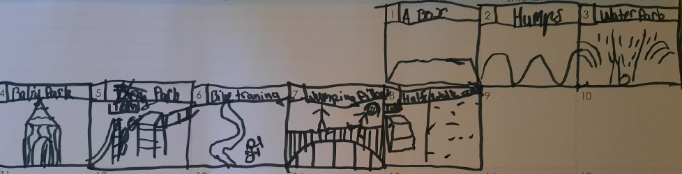 Children's drawing of track design