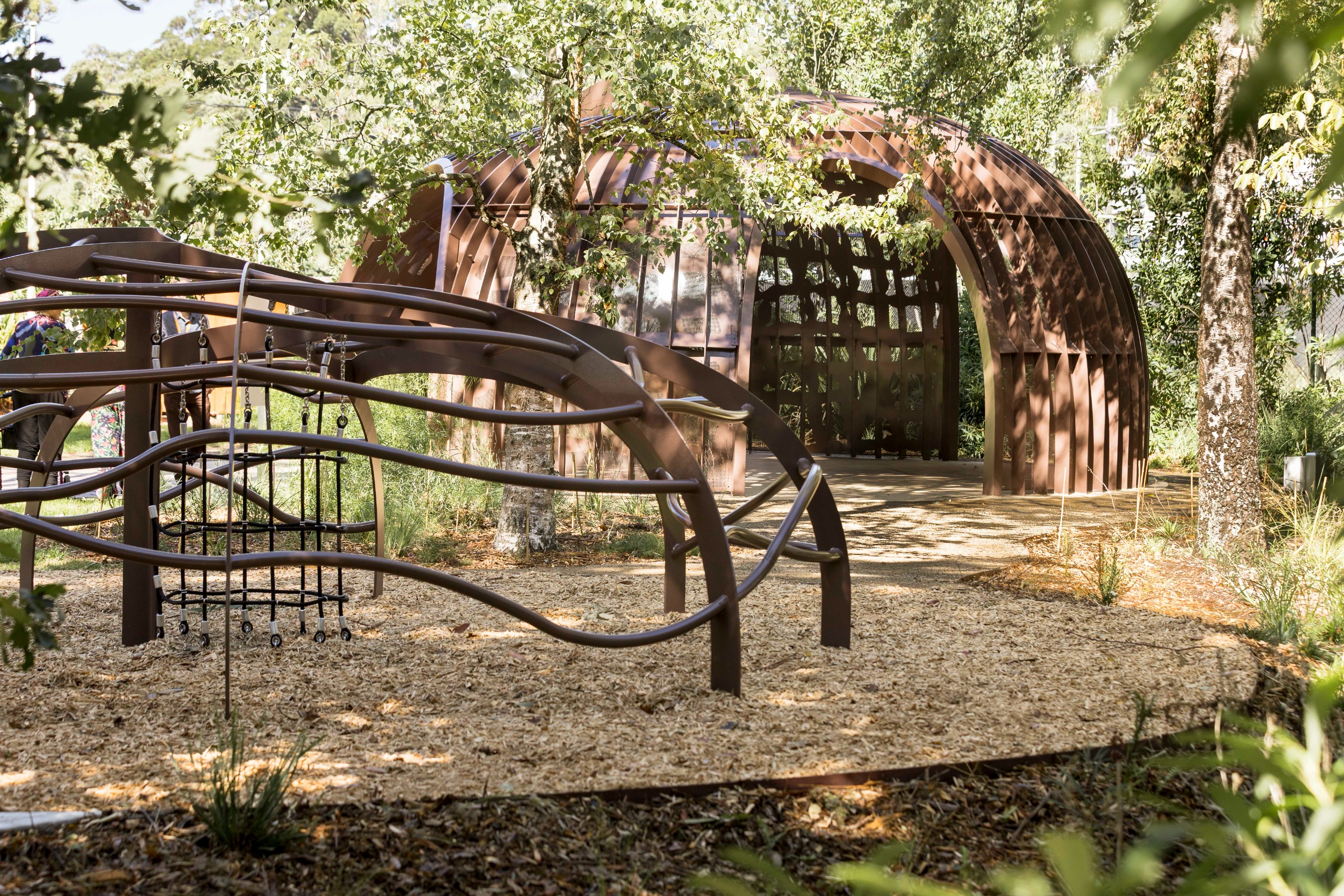 Community node and playstructure in Sassafras Village Green