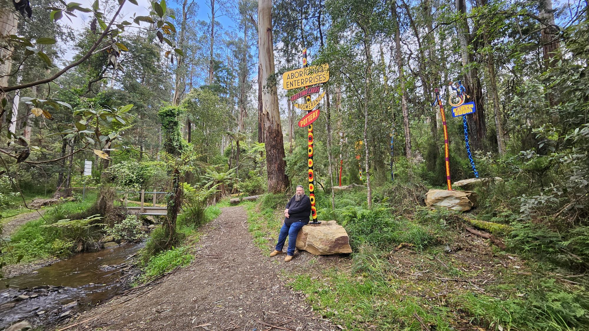 Tiriki Onus with hi artwork, Thrivance: Then Now Next