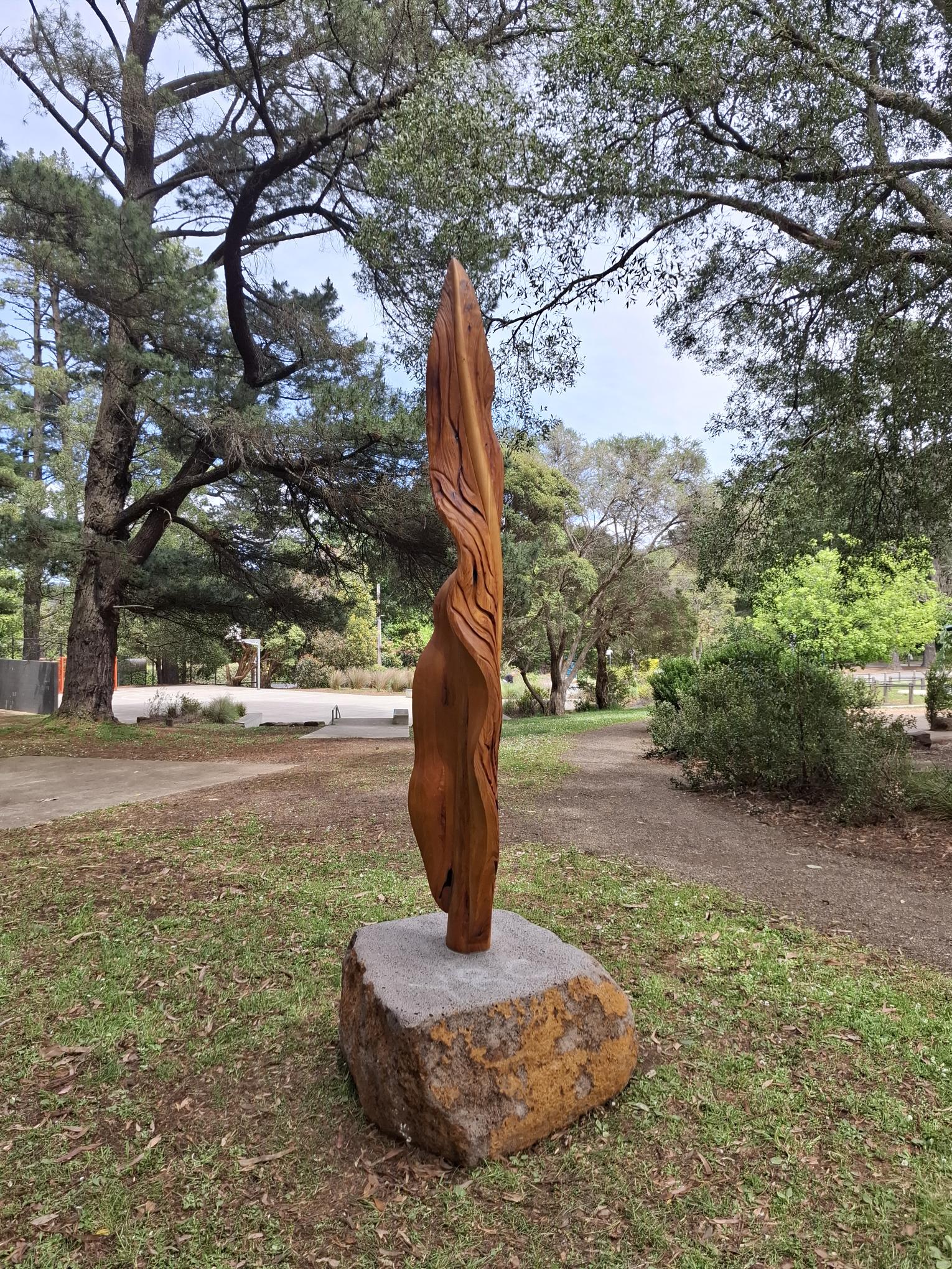 hand carved wooden sculpture