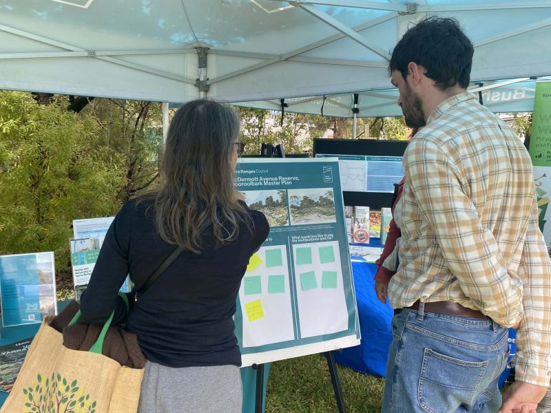 Community giving feedback on McDermott Avenue Master Plan