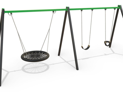 Swing set including birds nest option